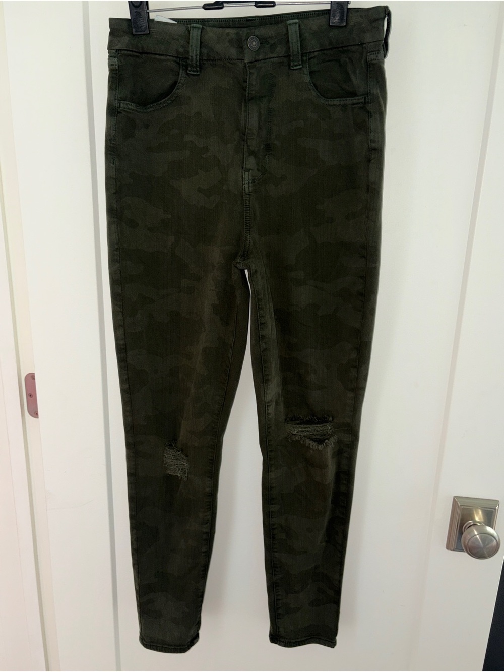 NWOT American Eagle curvy super hi-rise jegging jeans sz 10 Reg Camo